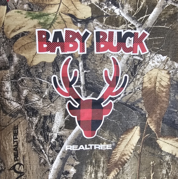 Baby Buck 🔥 Camo Realtree Onesie Size 3-6 Months 3/$15 - Picture 3 of 5